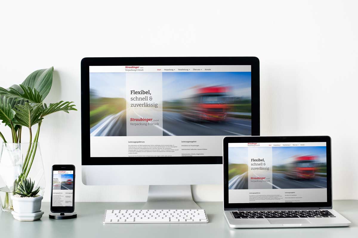 Website-Design für die Straubinger GmbH – klar strukturiert und benutzerfreundlich